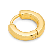 Load image into Gallery viewer, BUCKLE HOOPS LARGE PAIR GOLD
