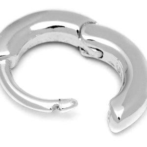 BUCKLE HOOPS SMALL PAIR SILVER