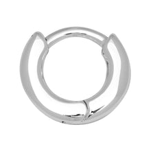 Load image into Gallery viewer, BUCKLE HOOPS SMALL PAIR SILVER
