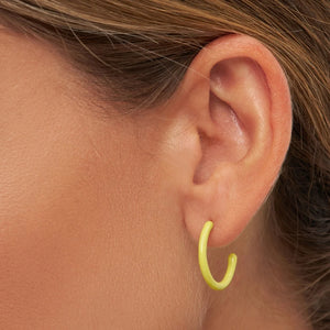COLOR HOOPS PAIR LIME