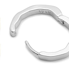Load image into Gallery viewer, ORGANIC HOOPS PAIR SILVER