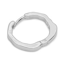 Load image into Gallery viewer, ORGANIC HOOPS PAIR SILVER