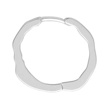 Load image into Gallery viewer, ORGANIC HOOPS PAIR SILVER