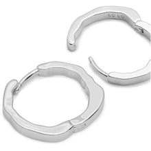Load image into Gallery viewer, ORGANIC HOOPS PAIR SILVER
