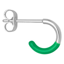Load image into Gallery viewer, COLOR HOOP HALF DIP 1 PCS SILVER / GREEN