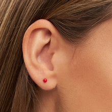 Load image into Gallery viewer, COLOR BALL EARRING 1 PCS PASSION RED