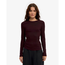 Load image into Gallery viewer, WOMEN ORGANIC RIB LS T-SHIRT