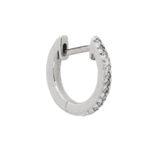 Load image into Gallery viewer, TOPAZ HUGGIE 12MM STERLING SILVER