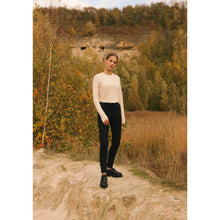 Load image into Gallery viewer, TROUSERS BRIES BLACK HEAVY JERSEY