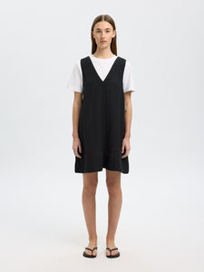 LINNA SL SHORT LINEN DRESS