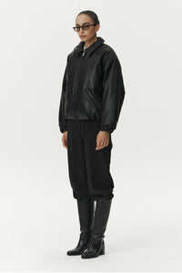 BOMBER FAUX LEATHER
