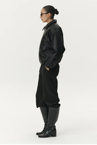BOMBER FAUX LEATHER