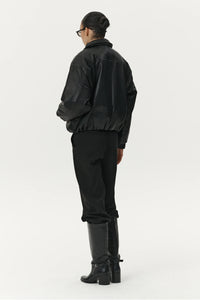 BOMBER FAUX LEATHER