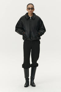 BOMBER FAUX LEATHER