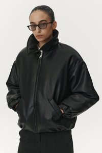BOMBER FAUX LEATHER