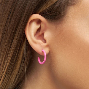 COLOUR HOOPS PAIR PINK