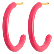 Load image into Gallery viewer, COLOUR HOOPS PAIR PINK
