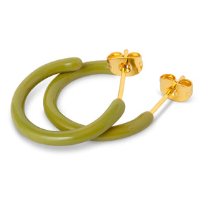 COLOR HOOPS PAIR WILLOW GREEN
