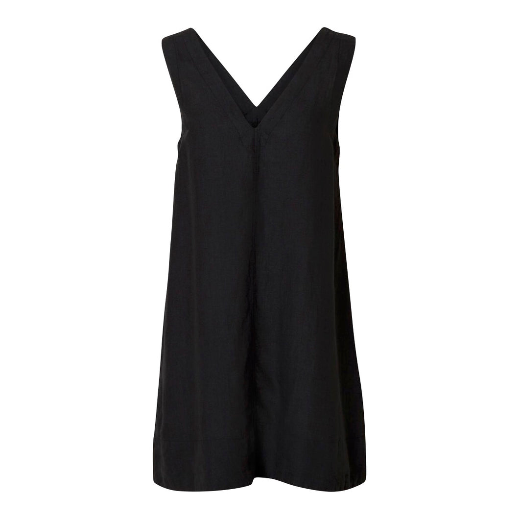 LINNA SL SHORT LINEN DRESS