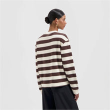 Load image into Gallery viewer, STRIPED RIB RETRO LOGO CREWNECK

