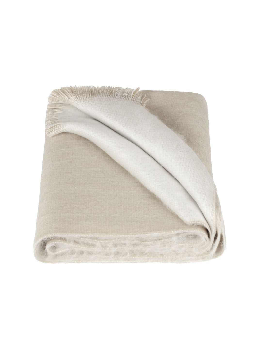 DOUBLE SCARF BEIGE WHITE