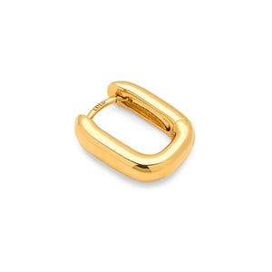CHUNKY SQUARE HOOPS PAIR GOLD