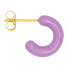 Load image into Gallery viewer, COLOR HOOPS CHUNKY PAIR PURPLE
