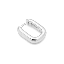Load image into Gallery viewer, CHUNKY SQUARE HOOPS PAIR SILVER
