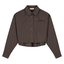 Load image into Gallery viewer, PINSTRIPE CROPPED SHIRT
