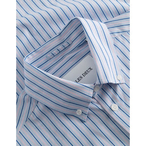 KENT STRIPE PEACHED POPLIN SHIRT