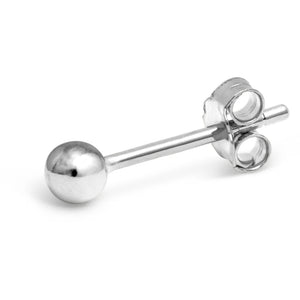 BALL EARRINGS 1 PCS SILVER