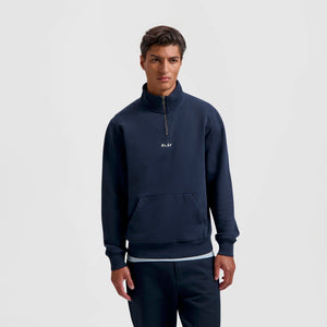 BLOCK ZIP MOCKNECK