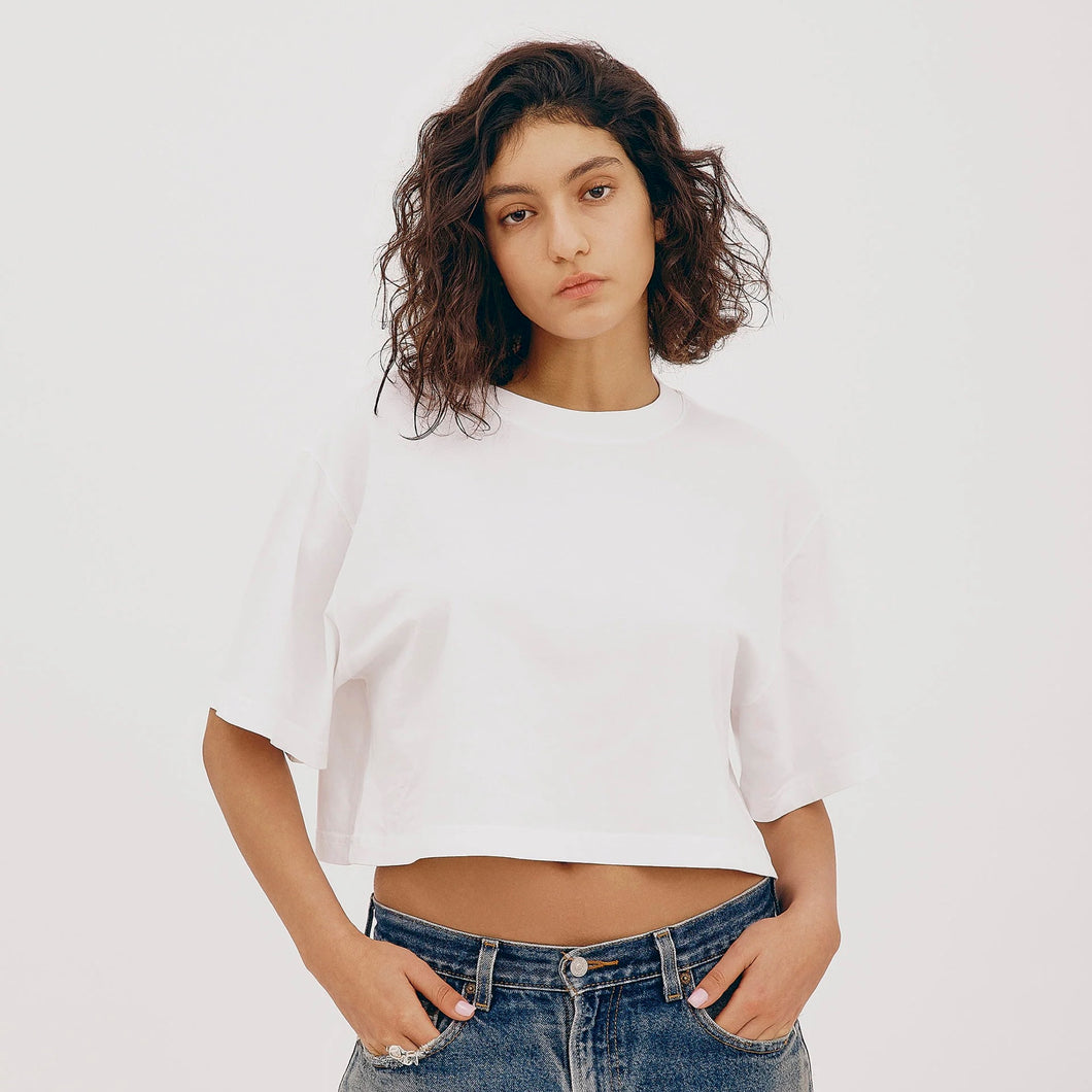 TRUE BOXY CROP TEE