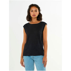 LOOSE FOLD UP LINEN T-SHIRT