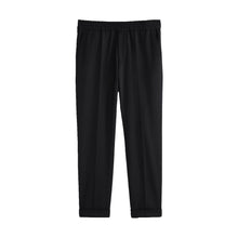 Load image into Gallery viewer, TERRY CROPPED TROUSERS BLACK
