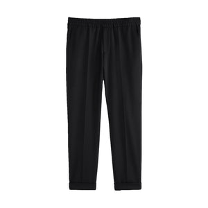 TERRY CROPPED TROUSERS BLACK