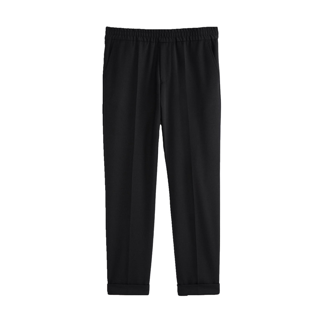 TERRY CROPPED TROUSERS BLACK