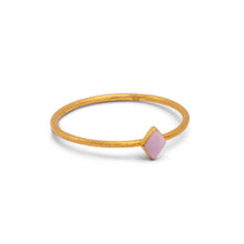 Load image into Gallery viewer, BABY PINK CONFETTI RING GOLD PLATED
