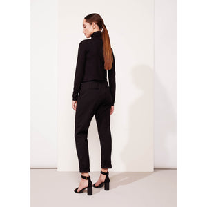 BLACK THICK JERSEY TROUSERS